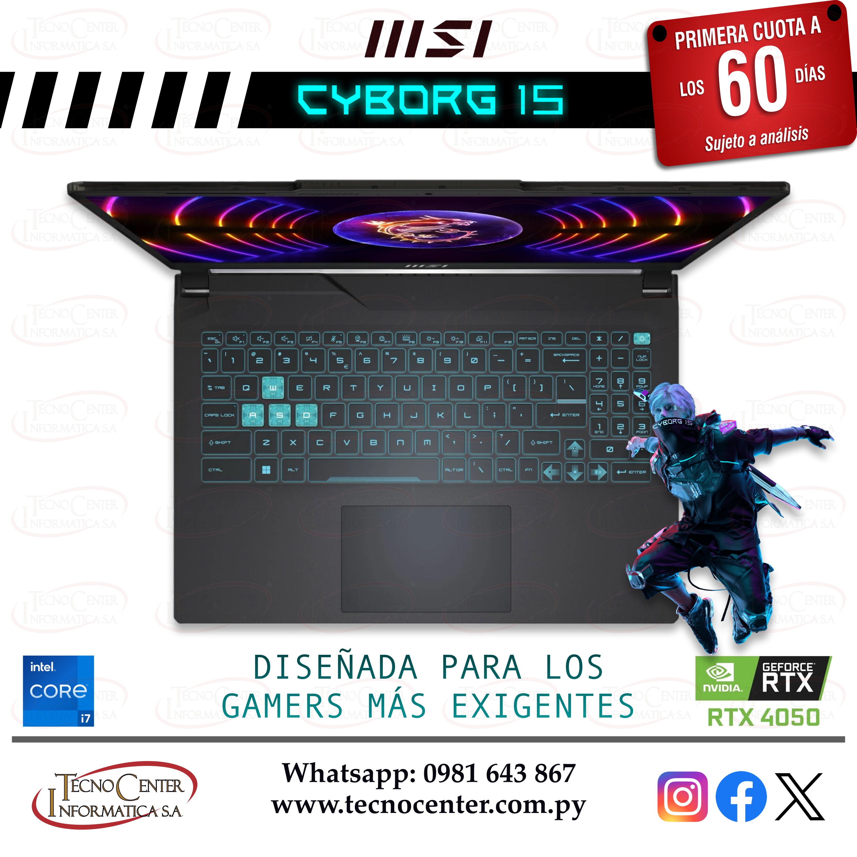 Notebook MSI Cyborg 15 Intel Core i7